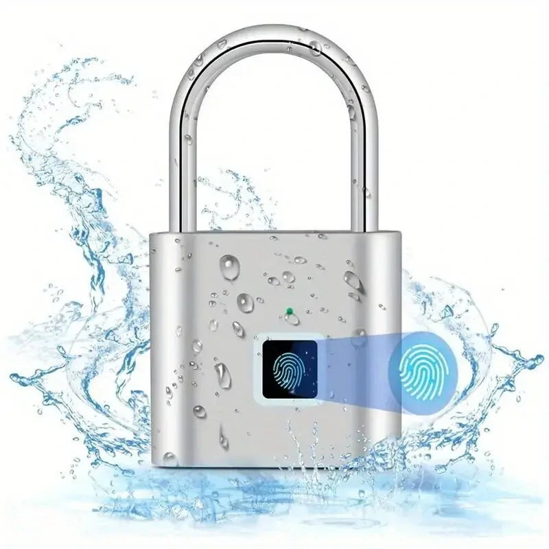 Smart Fingerprint Padlock 20 Fingerprints USB Rechargeable Door Lock Biometric Fingerprint Door Lock Zinc Alloy Smart Life Unlock