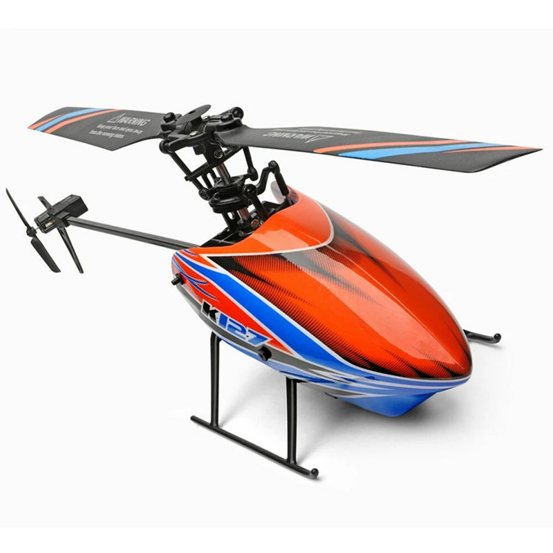 XK K127 4CH 6-Axis Gyro Altitude Hold Flybarless RC Helicopter RTF