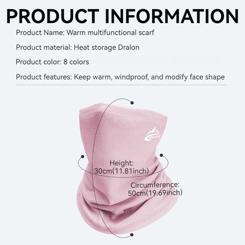 Golovejoy Winter Thermal Cycling Mask Men Women Outdoor Sports Windproof Dustproof Velvet Warm Neck Cover Scarf for Ski Hiking Riding