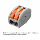 Excellway ET20 10Pcs 2 Pins Spring Lever Terminal Block Electric Cable Wire Connector