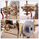 OKMO M20 1.6cc Mini Horizontal ICE Single Cylinder 4-Stroke Single Cylinder Gasoline Hit & Miss Internal Combustion Engine Model with Speed Limiter M20