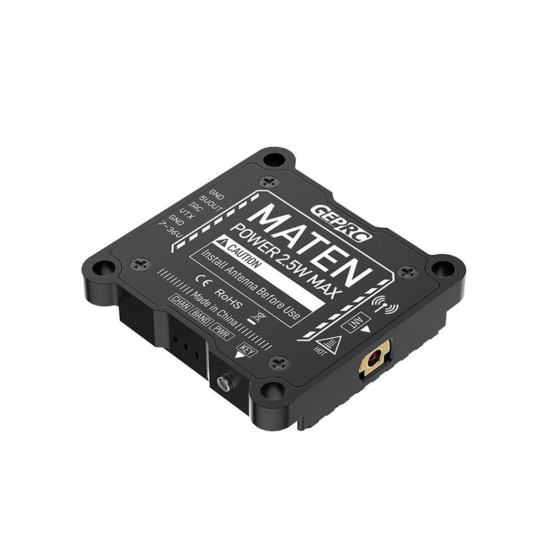 GEPRC MATEN 5.8G 25mW/200mW/600mW/1600mW/2500mW/Pit Mode 72CH VTX Long Range High Power Built in Microphone Transmitter for FPV RC Drone