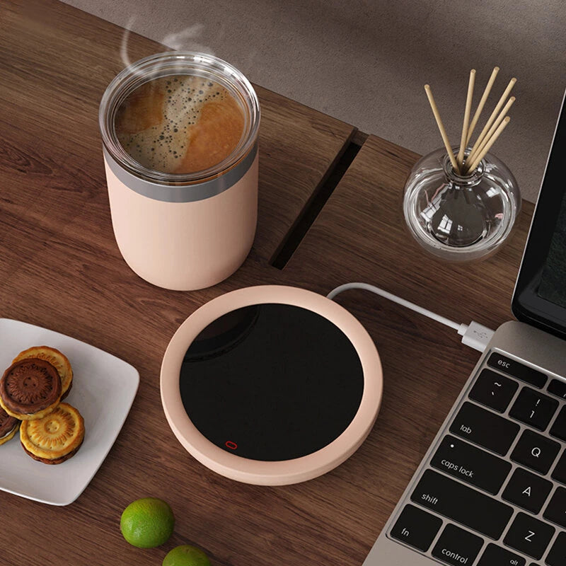 IPRee USB Electric Cup Warmer Heating Pad Coffee Milk Tea Water Thermostatic Cup Warmer for Home Office