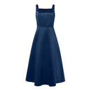 ZANZEA Womens Collect Waist A-Line Sundress Elegant Party Square Neck Tank Dress