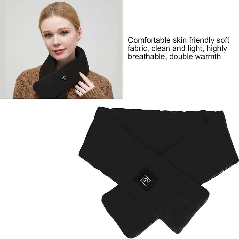 TENGOO Winter Heated Scarf 3 Levels Adjustable Temperature USB Charging Neck Warmer Intelligent Electric Heated Neck Wrap