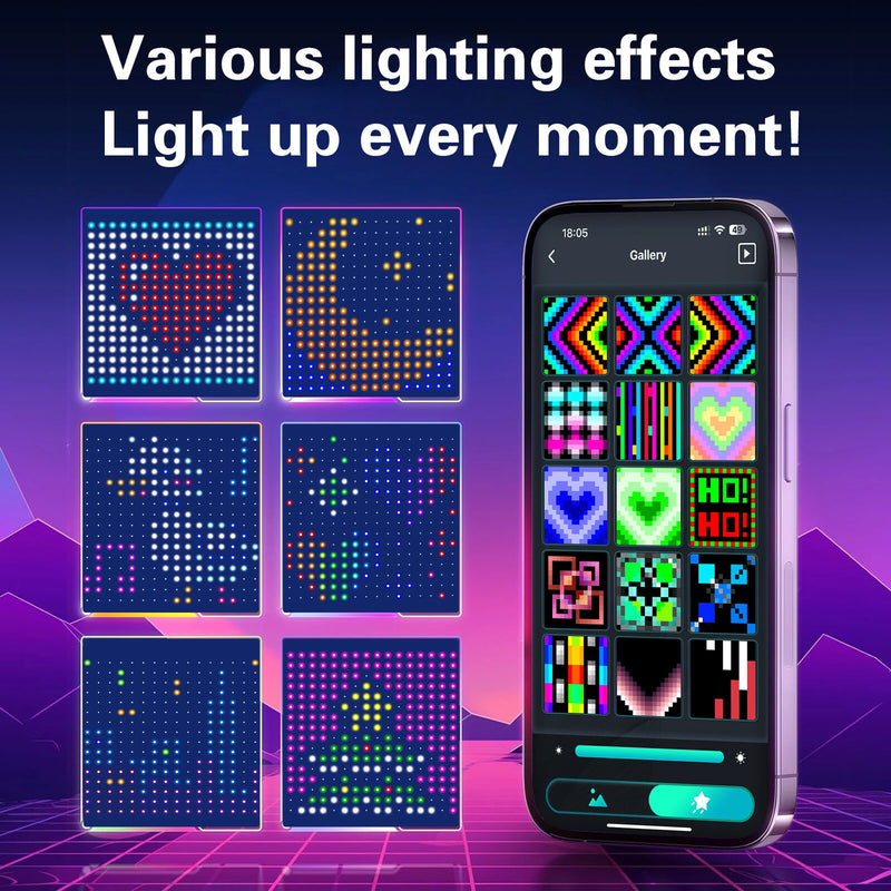 iDeal LED Control Intelligent Colorful Point Control Curtain Light 160x160cm Smart Curtain Lamp 256PCS RGB Lamp Bead IP65 Waterproof