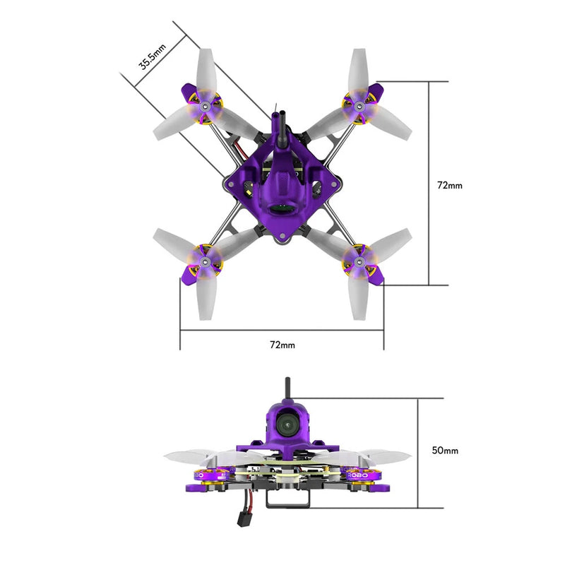 34.9g Flywoo Firefly16 / Firefly18 1S Nano Baby V3 Walksnail Tiny Ultralight RC FPV Racing Drone BNF with GOKU F405 HD 1S 5A ELRS AIO System