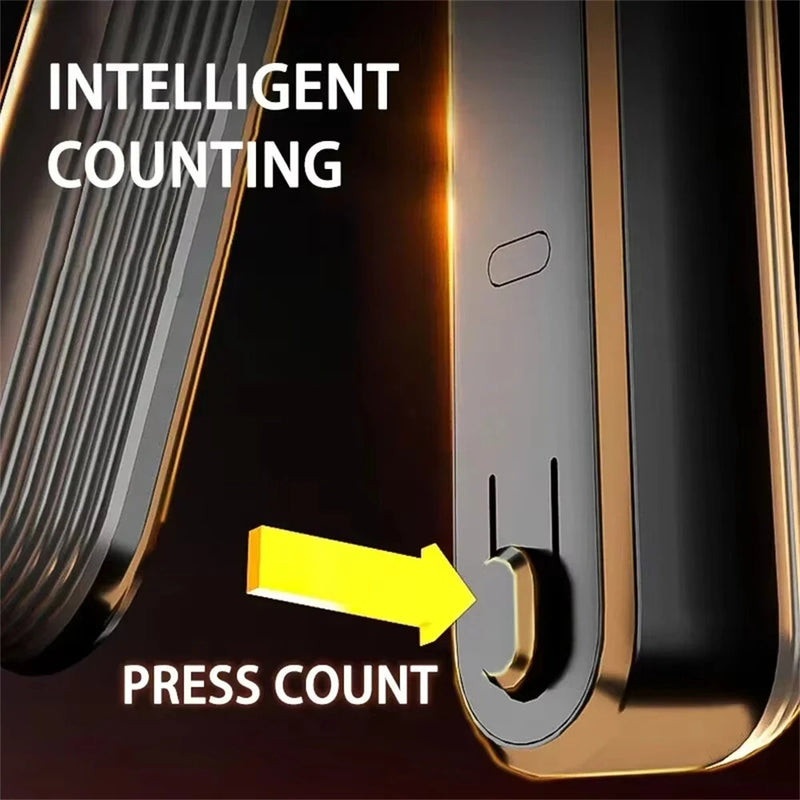 KALOAD 5-100kg USB Rechargeable Electronic Counting Hand Gripper Adjustable Resistance Strengthener for Finger Arm Muscle Strength Exercise Training