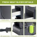 Fresh Meat Cutter Multifunctional Stainless Steel Meat Slicer Fast Meat Slice Home Kitchen Meat Cutter for Beef Lamb Pork Cuts