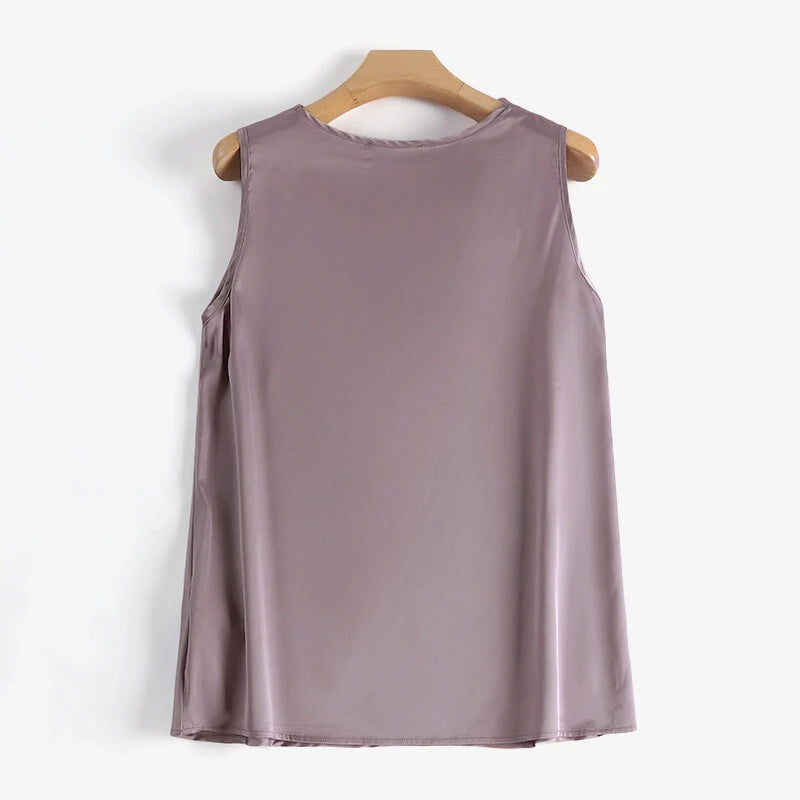 ZANZEA Women's Blouses Elegant Cowl Neck Tanks Tops Office Work Sleeveless Satin Camisoles