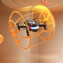 YLR/C S166 Removable 2 Batteries Design Climb Wall Flat Running AIR Flying Modes with Gradient Lighting 360 Stunt Roll Grid Full Protection Child Gift RC Toys Drone Quadcopter RTF