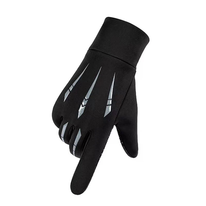 XANES Winter Waterproof Cycling Gloves Outdoor Sports Running Motorcycle Ski TouchScreen Fleece Gloves Non-slip Warm Full Finger for Riding Climbing Skiing Hiking Fishing