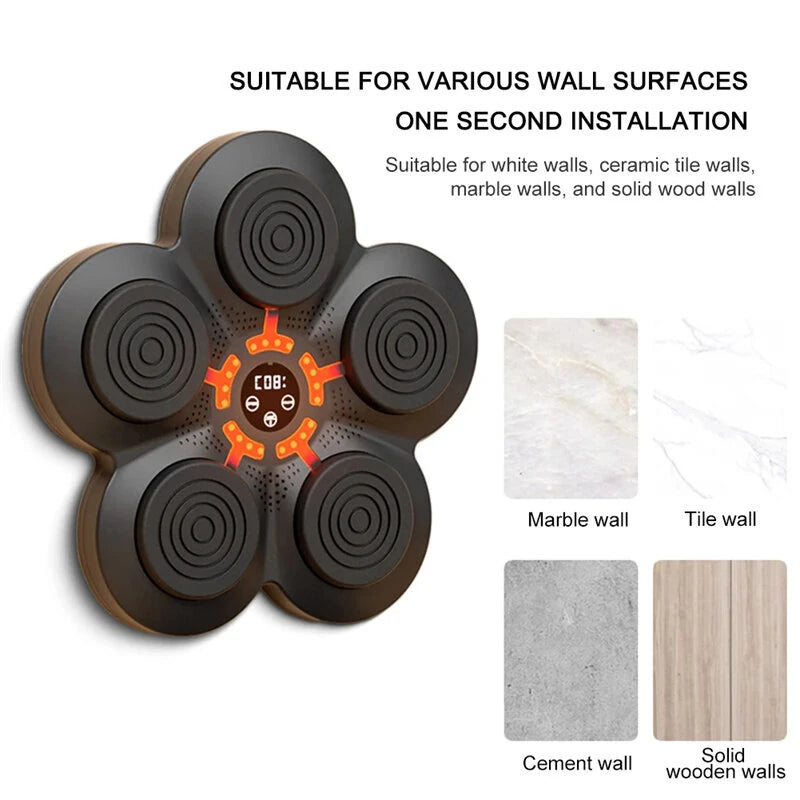 KALOAD Smart bluetooth Boxing Machine Wall Boxing Target with LED Light USB Charging Free Adjustment Sandbag Boxing Training Equipment