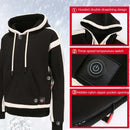 TENGOO HS-09 Smart Heated Sweatshirt 9 Heating Areas Quick Heating USB Rechargeable Windproof Washable Safety Fashion Oversize Hoodie Jacket for Winter Outdoors Keep Warm