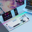 AULA S98 Tri-mode Mechanical Keyboard with LCD Screen and Knob Fully Hot-swappable Keys Gasket Structure PBT Keycaps RGB Backlit 2.4G/bluetooth/Wired Gaming Keyboard