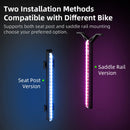 ESLNF RGB Flowing Seat Rail Mount Bike Taillight 1200mAh Type-C Rechargeable IPX4 Waterproof for Night Riding