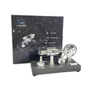 NikolaToy Mirror Polished Stirling Engine with Embedded Voltmeter USB Plug Unique Creative Desktop Ornaments Science Discovery Toys