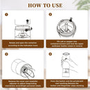 500mAh Electric Pepper Grinder in Wood Grain Color Electric Salt and Pepper Grinder Set with 6 Adjustable Coarseness Adjustable Ceramic Core with LED Light USB Rechargeable