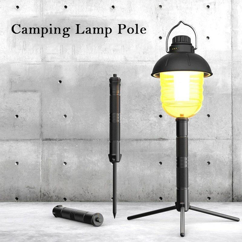 Aluminum Lantern Stand Camping Lamp Pole for Astrolux CL01 CL02 Foldable Light Support Holder Lamp Bracket Camera Phone Tripod Stand For Picnic