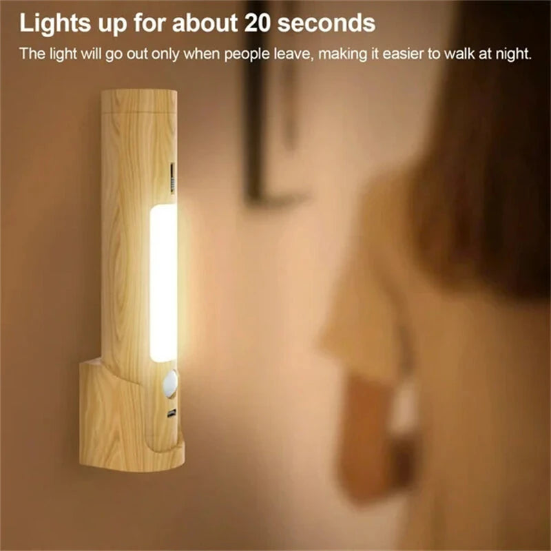 Multifunctional LED Lamp Little Night Light with Human Presence Sensor Magnetic Wall Lamps Smart Motion Detection Lights for Bedroom, Hallway