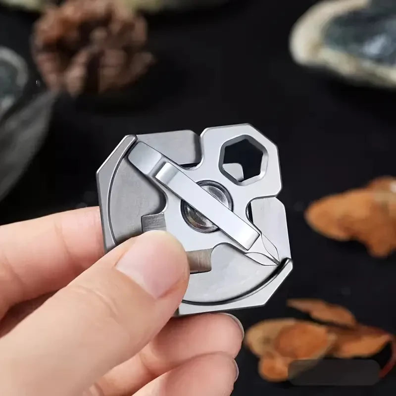 IPRee Titanium Alloy Portable Small Cutting Tools Outdoor Multifunctional Screwdriver Wrench Emergency Key Pendant