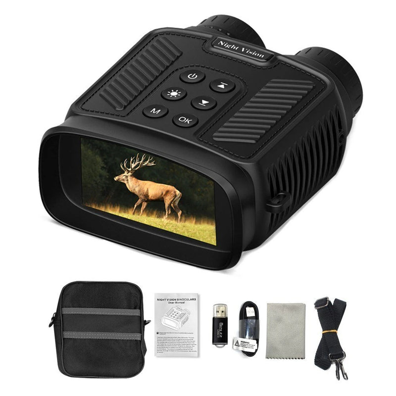 Compact Night Vision Binoculars for Adults with Infrared - Lightweight Digital Camera with 10x Optical Zoom and 2.5K UHD Video Resolution