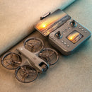 YCRC V666 WiFi FPV with LCD Screen Controller HD ESC Dual Camera Optical Flow Hover Automatic Obstacle Avoidance Brushless LED Light Circle Protection Kids Gifts 2.4G 4CH 6-Axis Remote Control RC Toys Drone Quadcopter RTF