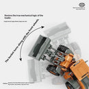 Z6758 1/64 2.4G Mini RC Car Alloy Bulldozer Loader Truck Support App Remote Controlled Full Scale Engineering Vehicle Two Speed Desktop Toys Model Collection Gift For Boys