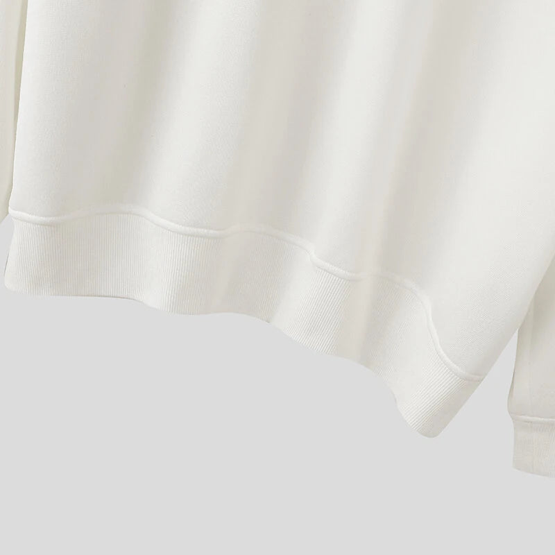 INCERUN Mens Letter Print Long-Sleeve Pullover Fashion Daily Casual Classic Basics Crew Neck Pullover Hoodies for Men Large Size S-5XL