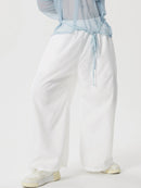 INCERUN Mens Solid Color Comfortable Loose Fit Elastic Pants