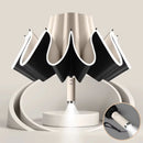 Automatic Folding Reverse Sun Umbrella Upgraded Windproof Design with Reflective Strip LED Light Convenient Handle Rainproof
