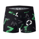 4pcs Men's Boxer Briefs Fashion Printed Underwear Comfortable Breathable Casual Shortie Panties