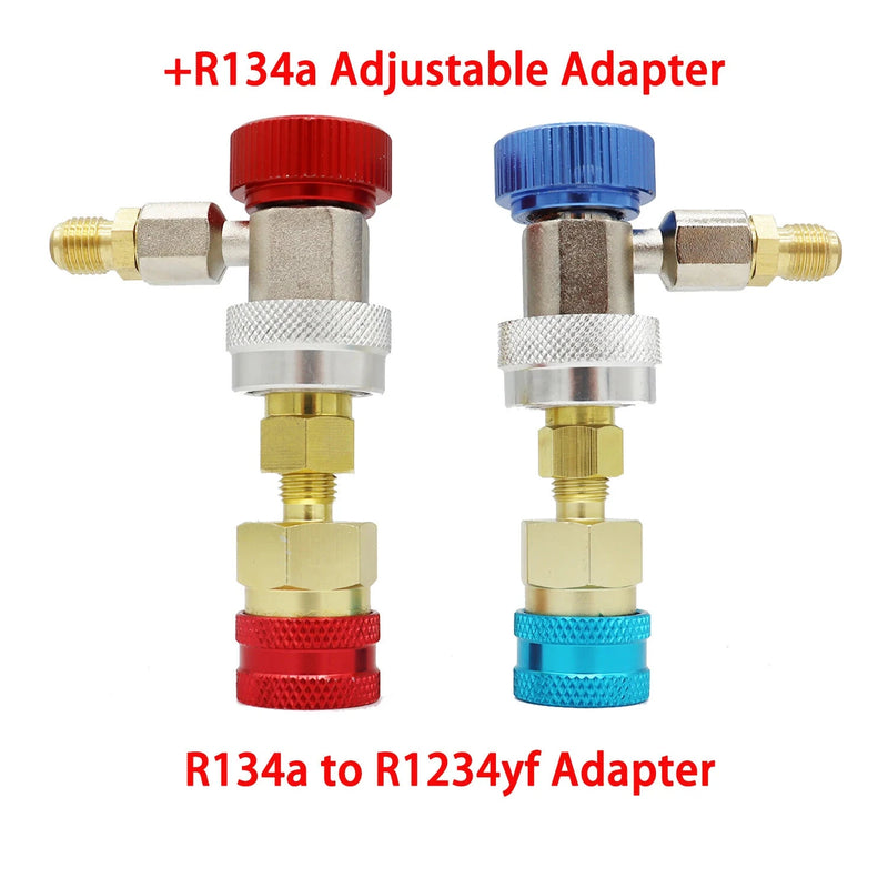 Quick Connect Coupler R1234YF to R134A Adapter HVAC Auto AC Tool High and Low Side Fittings Efficient Quick Connect