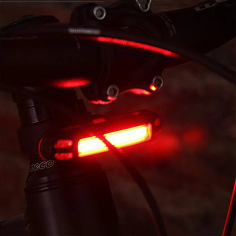 XANES 2 in 1 500LM Bicycle USB Rechargeable LED Bike Light Taillight Ultralight Warning Night