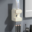 Automatic UV Sanitizer Toothbrush Holder Contact-Free Toothpaste Dispenser Wall-Mounted No-Drill Rack Smart Sterilizatio