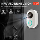 Tuya Smart Video Doorbell Wireless WiFi Two-Way Video Talk Voice Change Intercom Infrared Night Vision IP65 Waterproof 800mAh Battery Smart Life APP Wireless Visual Doorbell