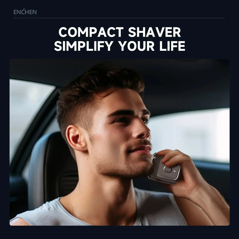 ENCHEN MINI6 Electric Shaver Double-Headed Mini Magnet Shaver Type-C Charging Quiet Washable Portable Wet & Dry Shaving for Travel