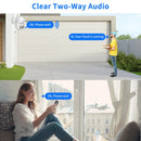 Hiseeu WHD818 X64 WIFI IP Camera 8MP PTZ Control iCSee App 5X Zoom 3840x2160 HD Night Vision Two-Way Audio AI Human Detection Waterproof App Controlled Security Camera