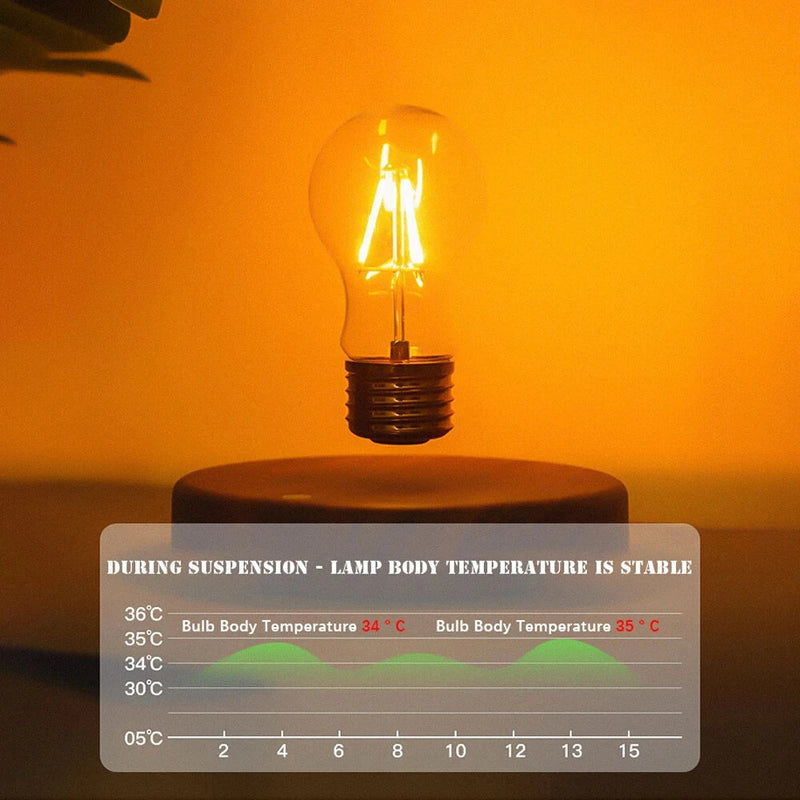 Magnetic Levitation Extravagant Table Lamp Retro Home Living Room Study Porch Desk Magnets Levitation Light Bulb Ornament