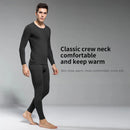 TENGOO 2Pcs Men Winter Thermal Wear, Thermal Underwear Set, Thermal Base Layer Set, Warmth Slim Body and High Elasticity Comfortable and Breathable Long Sleeve Crew Neck Bottom Shirts Tops & Pants Men's Thermal Clothing