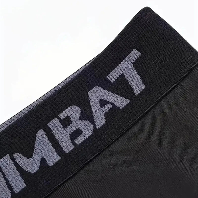 4 Pcs Men's Sports Skinny Long Boxer Briefs Shorts With Side Pocket, Breathable Comfy Quick Drying Stretchy Boxer Trunks, Sports Trunks, Swim Trunks For Beach Pool, Men's Novelty Underwear