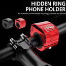 TTPRO Mini Hidden Ring Bicycle Phone Holder Aluminum Alloy Anti-slip Compatible with Multiple Sizes Stable Bike Bracket for Outdoor Cycling