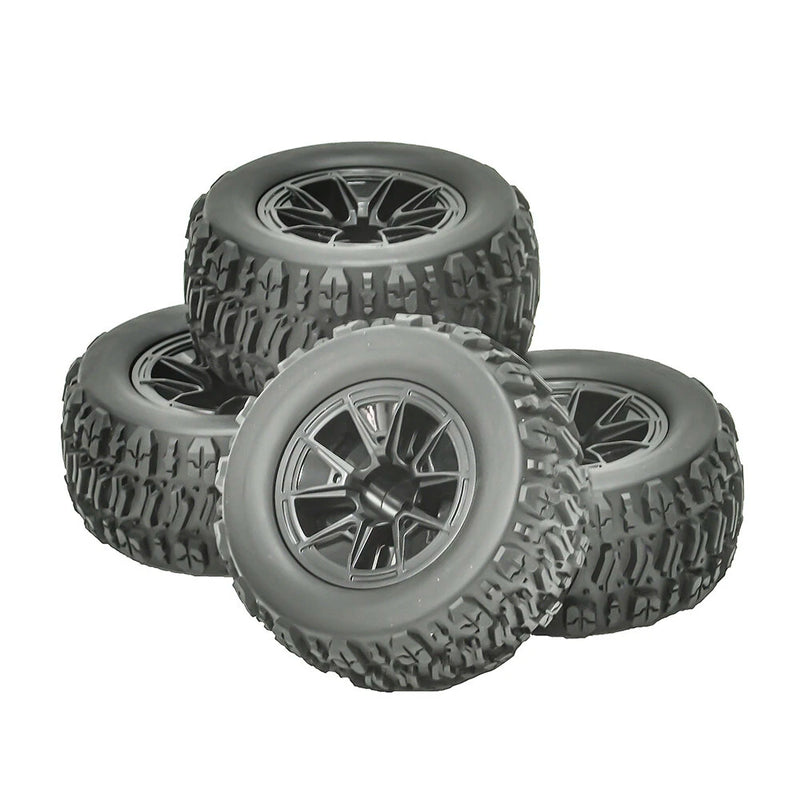 4PCS 12mm Hex RC Car Wheel Tires for MJX 1/14 14209 14210 1/16 16207 16208 16209 16210 M162 M163 H16E SCY 1/16 RC Car Parts