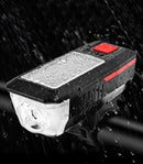Bicycle Light Solar USB Rechargeable Bike Headlight Taillight Set MTB Bike Front Light Horn Cycling Lamp Accessories