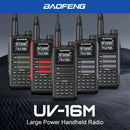 Baofeng UV16M Walkie Talkie AM FM Multi-band Long Range Powerful Two Way Radio 999 CH Wirless Copy Frequency Waterproof Transceiver NOAA Weather Walkie Talkie