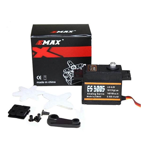 4PCS EMAX ES3005 42g Metal Analog Servo for RC Airplane Waterproof