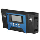 EXCELLWAY 30/40/50/60/100A MPPT Solar Controller LCD Solar Charge Controller Accuracy Dual USB Solar Panel Battery Regulator