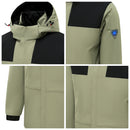 TENGOO HJ-04G 4 Heating Areas Jacket Windbreaker Unisex 3-Gear Thermal High Neck Hooded Coat Windproof Comfy Outerwear for Winter Hiking Outdoor Sport