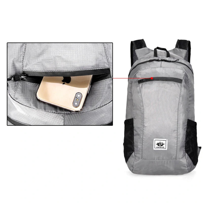 20L Outdoor Large Capacity Folding Bag Portable Hiking Bag Travel Backpack Men'S And Women'S Backpacks