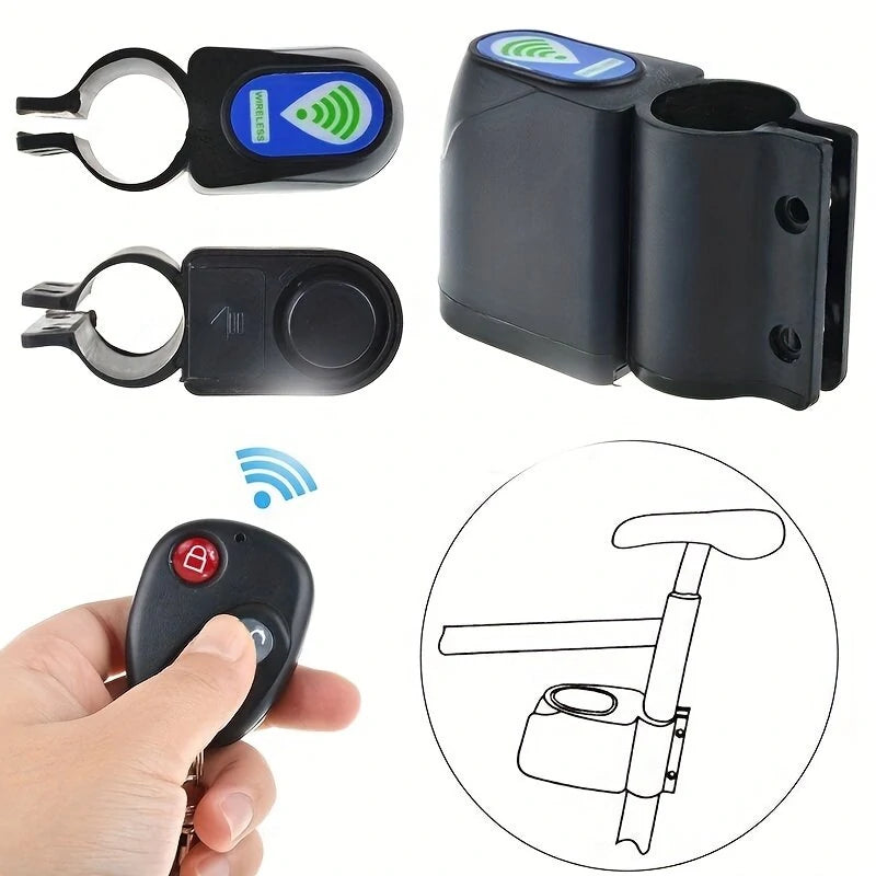 110dB High Sound Bike Horn Alarm Wireless Anti-Theft with Remote Control for Electric Bicycle Scooter